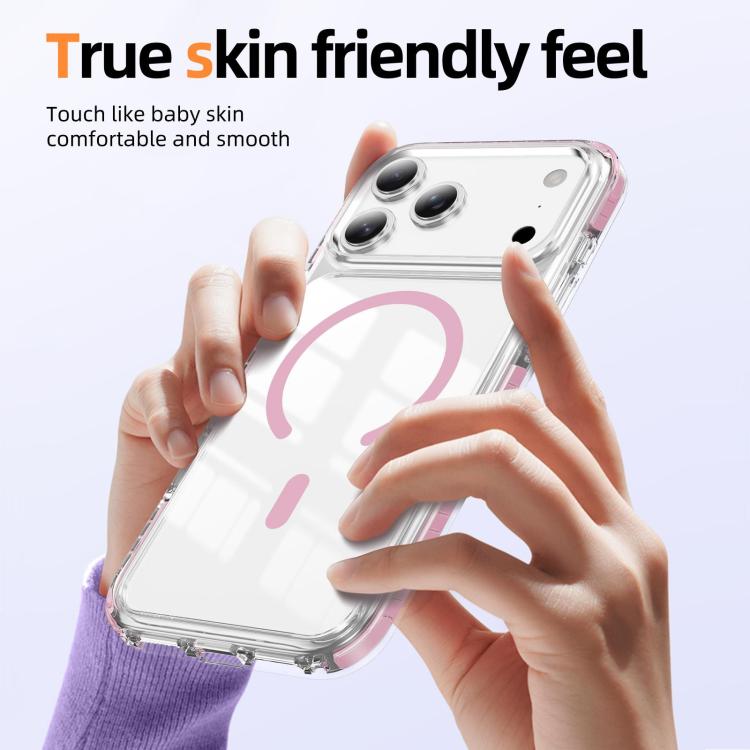 クリスタルシールド クリア磁気アクリルハイブリッド TPUスマホケース、iPhone 17 Pro Max用、iPhone 17 Pro用、iPhone 17用、iPhone Air用、iPhone 16 Pro Max用、iPhone 16 Pro用