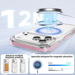 クリスタルシールド クリア磁気アクリルハイブリッド TPUスマホケース、iPhone 17 Pro Max用、iPhone 17 Pro用、iPhone 17用、iPhone Air用、iPhone 16 Pro Max用、iPhone 16 Pro用