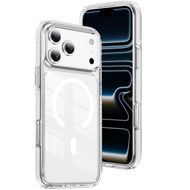 クリスタルシールド クリア磁気アクリルハイブリッド TPUスマホケース、iPhone 17 Pro Max用、iPhone 17 Pro用、iPhone 17用、iPhone Air用、iPhone 16 Pro Max用、iPhone 16 Pro用