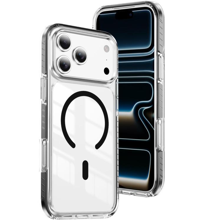 クリスタルシールド クリア磁気アクリルハイブリッド TPUスマホケース、iPhone 17 Pro Max用、iPhone 17 Pro用、iPhone 17用、iPhone Air用、iPhone 16 Pro Max用、iPhone 16 Pro用