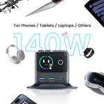 JOYROOM JR-TRD01 PODIX 140W 5ポートデスクトップGaN充電器、USプラグ、EUプラグ、UKプラグ