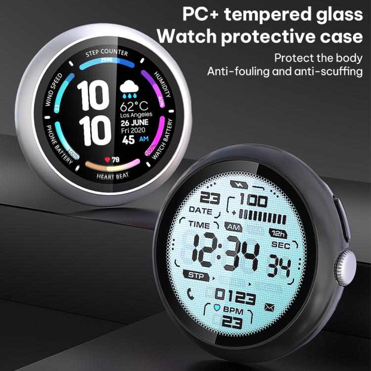 xDfind 強化フィルム 一体型オイルスプレー PCウォッチ保護カバー、Google Pixel Watch 4 / 3 45mm用、Google Pixel Watch 4 / 3 / 2 / 1 41mm用