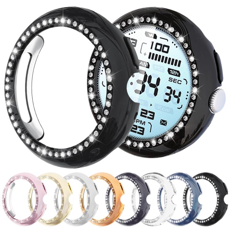 xDfind Single Row Diamond Hollow PC Watch Cover, For Google Pixel Watch 4 / Watch 3 45mm, For Google Pixel Watch 4 / 3 / 2 / 1 41mm