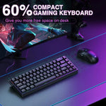 AULA WIN68HE スタンダードバージョン 68キー RGB 有線キーボード、WIN68HE ブラック グレー ウッド 磁気軸