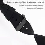 xDfind Stainless Steel Black Pin Buckle Solid Color Silicone Waterproof Watch Band, 10mm, 12mm, 14mm, 15mm