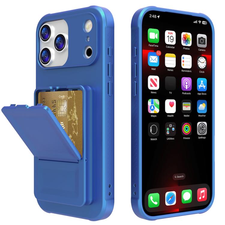 スキンフィールTPU隠しミラーカードバッグ付きスマホケース スタンド付き、iPhone 17 Pro Max用、iPhone 17 Pro用、iPhone 17用、iPhone Air用