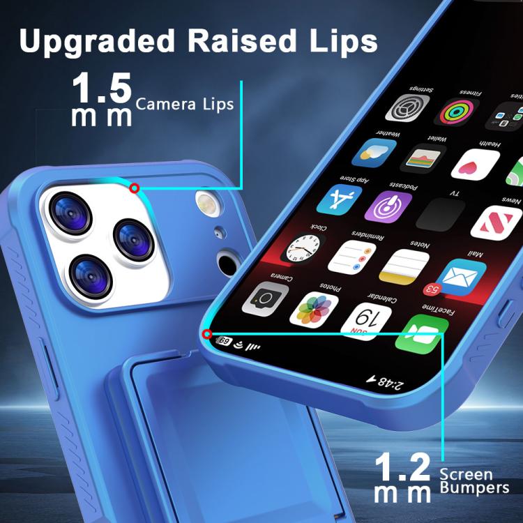 スキンフィールTPU隠しミラーカードバッグ付きスマホケース スタンド付き、iPhone 17 Pro Max用、iPhone 17 Pro用、iPhone 17用、iPhone Air用