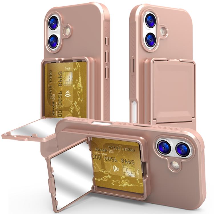 スキンフィールTPU隠しミラーカードバッグ付きスマホケース スタンド付き、iPhone 17 Pro Max用、iPhone 17 Pro用、iPhone 17用、iPhone Air用