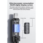 Yesido CA138L 12W 2.4A USB to 8ピン OLEDディスプレイ付き充電データケーブル、USB to 8ピン