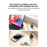 Yesido CA138L 12W 2.4A USB to 8ピン OLEDディスプレイ付き充電データケーブル、USB to 8ピン