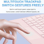 タッチパッドBluetoothキーボードレザータブレットカバー、iPad 2025 / 2022用、iPad Air 13 2025 / 2024 / Pro 12.9 2022用