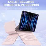 タッチパッドBluetoothキーボードレザータブレットカバー、iPad 2025 / 2022用、iPad Air 13 2025 / 2024 / Pro 12.9 2022用