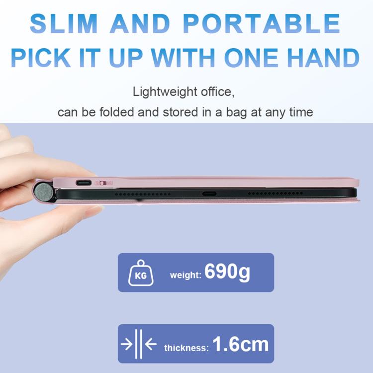 タッチパッドBluetoothキーボードレザータブレットカバー、iPad 2025 / 2022用、iPad Air 13 2025 / 2024 / Pro 12.9 2022用