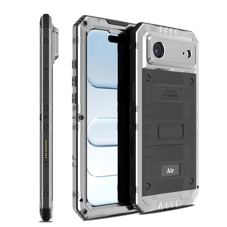 四重防護メタルハイブリッドシリコンスマホケース、iPhone 17 Pro Max用、iPhone 17 Pro用、iPhone 17用、iPhone Air用