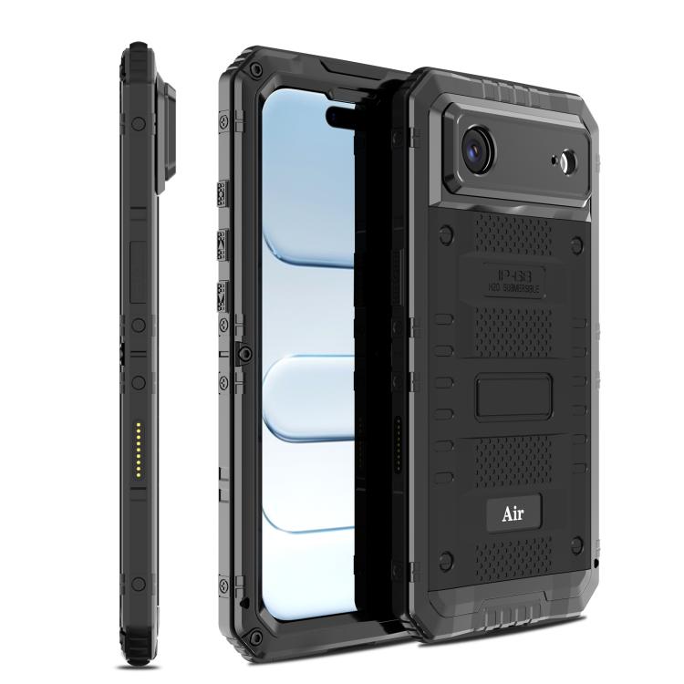 四重防護メタルハイブリッドシリコンスマホケース、iPhone 17 Pro Max用、iPhone 17 Pro用、iPhone 17用、iPhone Air用