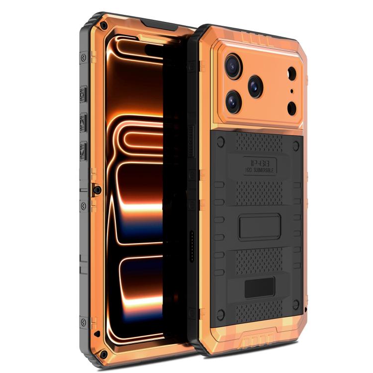 四重防護メタルハイブリッドシリコンスマホケース、iPhone 17 Pro Max用、iPhone 17 Pro用、iPhone 17用、iPhone Air用