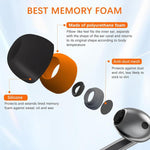 XDcase 3 Pairs Replacement Silicone Sponge Ear Tips, White Orange, Black Orange