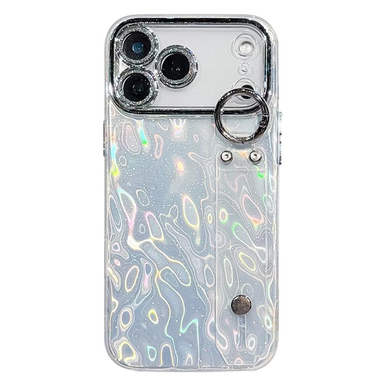 めっきしわ加工テクスチャーリストバンドホルダー付きTPUスマホケース レンズフィルム付き、iPhone 17 Pro Max用、iPhone 17 Pro用、iPhone 17用、iPhone Air用、iPhone 16 Pro Max用、iPhone 16 Pro用、iPhone 16 Plus用、iPhone 16用、iPhone 15 Pro Max用