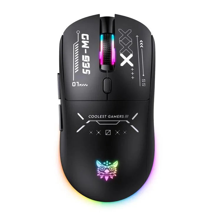 ONIKUMA CW935 12800DPI 2.4GHz + BT + 有線 トライモード RGB ワイヤレスマウス、CW935