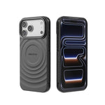 BIBERCAS 波紋テクスチャー磁気TPUスマホケース、iPhone 17 Pro Max用