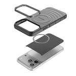 BIBERCAS 波紋テクスチャー磁気TPUスマホケース、iPhone 17 Pro Max用