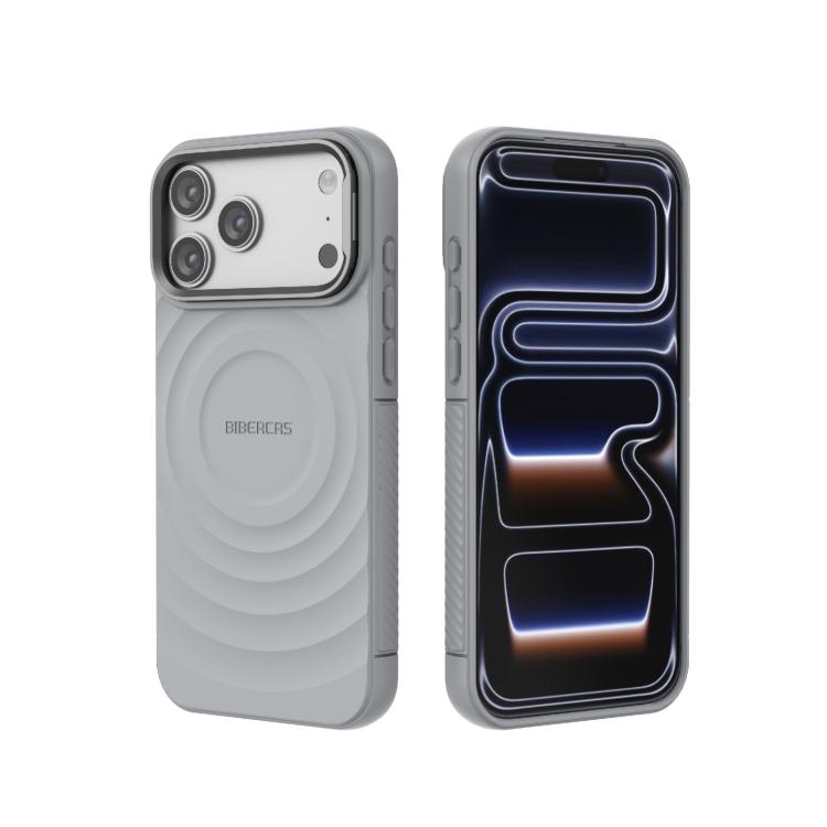 BIBERCAS 波紋テクスチャー磁気TPUスマホケース、iPhone 17 Pro Max用