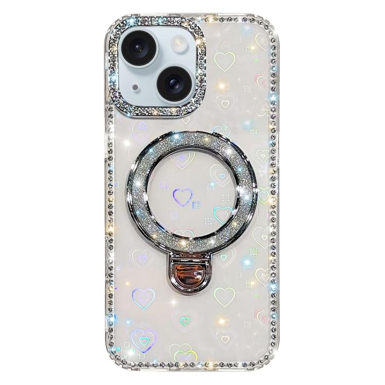 ラインストーングリッターキックスタンド両面IMDスマホケース、iPhone 15 Pro Max用、iPhone 15 Pro用、iPhone 15用、iPhone 14用、iPhone 14 Pro用、iPhone 14 Pro Max用、iPhone 13 Pro Max用、iPhone 13 Pro用