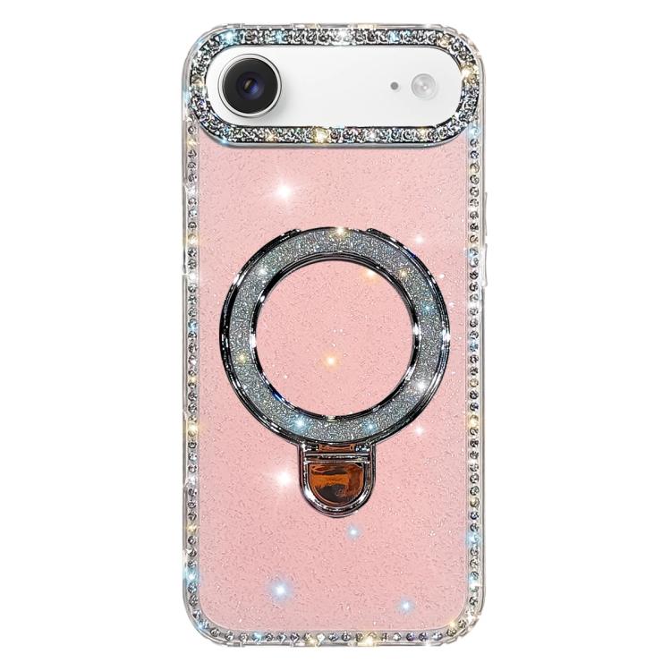 ラインストーングリッターキックスタンド両面IMDスマホケース、iPhone 17 Pro Max用、iPhone 17 Pro用、iPhone 17用、iPhone Air用、iPhone 16 Pro Max用、iPhone 16 Pro用、iPhone 16 Plus用、iPhone 16用