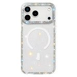ラインストーン両面IMD PCハイブリッドTPU磁気スマホケース、iPhone 17 Pro Max用、iPhone 17 Pro用、iPhone 17用、iPhone Air用、iPhone 16 Pro Max用、iPhone 16 Pro用、iPhone 16 Plus用、iPhone 16用