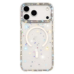 ラインストーン両面IMD PCハイブリッドTPU磁気スマホケース、iPhone 17 Pro Max用、iPhone 17 Pro用、iPhone 17用、iPhone Air用、iPhone 16 Pro Max用、iPhone 16 Pro用、iPhone 16 Plus用、iPhone 16用