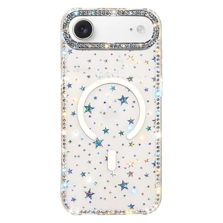 ラインストーン両面IMD PCハイブリッドTPU磁気スマホケース、iPhone 17 Pro Max用、iPhone 17 Pro用、iPhone 17用、iPhone Air用、iPhone 16 Pro Max用、iPhone 16 Pro用、iPhone 16 Plus用、iPhone 16用