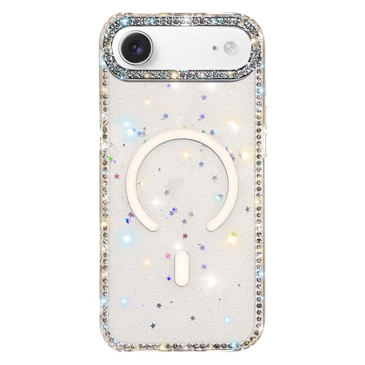 ラインストーン両面IMD PCハイブリッドTPU磁気スマホケース、iPhone 17 Pro Max用、iPhone 17 Pro用、iPhone 17用、iPhone Air用、iPhone 16 Pro Max用、iPhone 16 Pro用、iPhone 16 Plus用、iPhone 16用