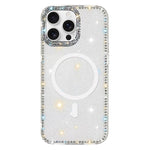 ラインストーン両面IMD PCハイブリッドTPU磁気スマホケース、iPhone 17 Pro Max用、iPhone 17 Pro用、iPhone 17用、iPhone Air用、iPhone 16 Pro Max用、iPhone 16 Pro用、iPhone 16 Plus用、iPhone 16用