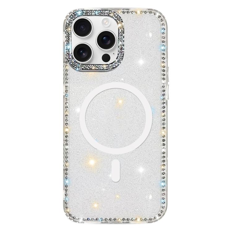 ラインストーン両面IMD PCハイブリッドTPU磁気スマホケース、iPhone 17 Pro Max用、iPhone 17 Pro用、iPhone 17用、iPhone Air用、iPhone 16 Pro Max用、iPhone 16 Pro用、iPhone 16 Plus用、iPhone 16用