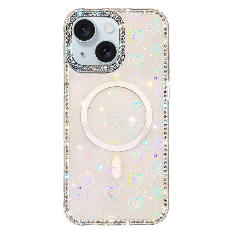 ラインストーン両面IMD PCハイブリッドTPU磁気スマホケース、iPhone 15 Pro Max用、iPhone 15 Pro用、iPhone 15用、iPhone 14用、iPhone 14 Pro用、iPhone 14 Pro Max用、iPhone 13 Pro Max用、iPhone 13 Pro用