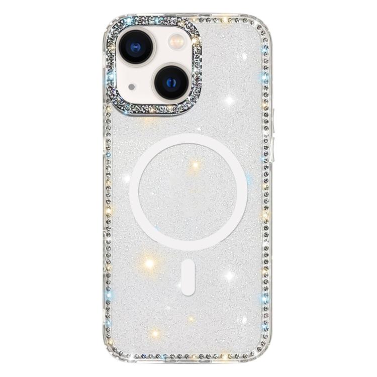 ラインストーン両面IMD PCハイブリッドTPUマグネットフォンケース、iPhone 13用