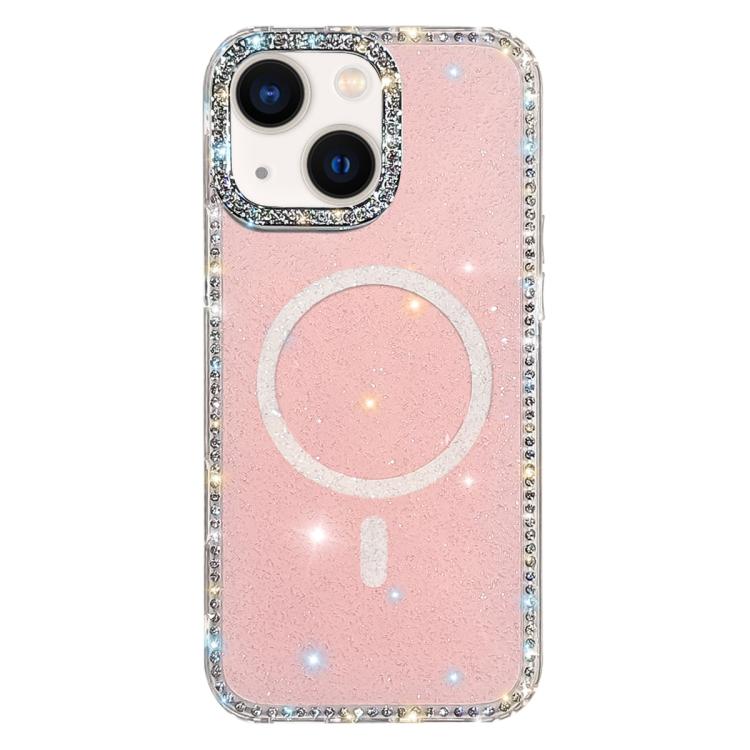 ラインストーン両面IMD PCハイブリッドTPUマグネットフォンケース、iPhone 13用