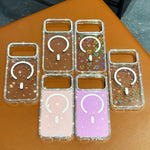 ラインストーン両面IMD PCハイブリッドTPUマグネットフォンケース、iPhone 13用