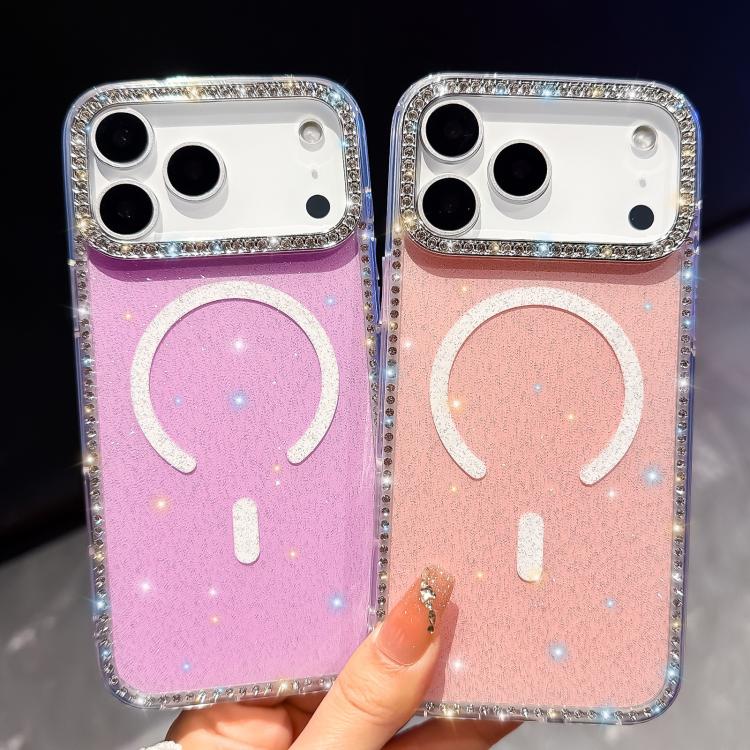 ラインストーン両面IMD PCハイブリッドTPU磁気スマホケース、iPhone 17 Pro Max用、iPhone 17 Pro用、iPhone 17用、iPhone Air用、iPhone 16 Pro Max用、iPhone 16 Pro用、iPhone 16 Plus用、iPhone 16用