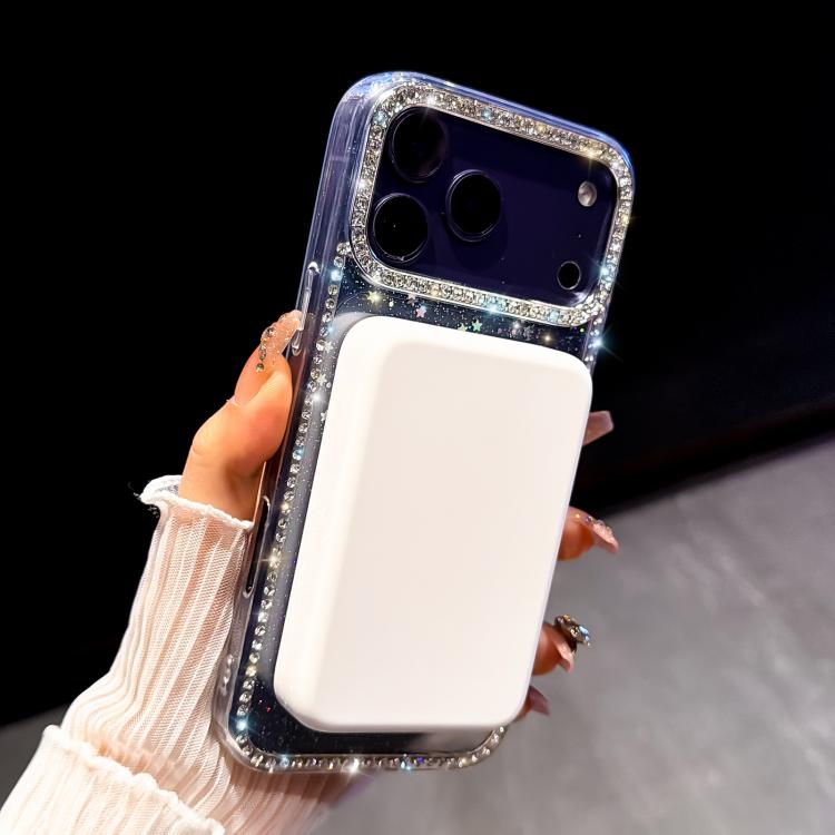 ラインストーン両面IMD PCハイブリッドTPU磁気スマホケース、iPhone 17 Pro Max用、iPhone 17 Pro用、iPhone 17用、iPhone Air用、iPhone 16 Pro Max用、iPhone 16 Pro用、iPhone 16 Plus用、iPhone 16用