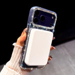 ラインストーン両面IMD PCハイブリッドTPUマグネットフォンケース、iPhone 13用