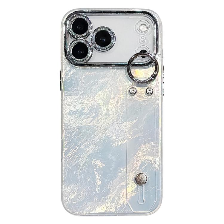 めっきホイル風メタリックテクスチャーリストバンドホルダー付きTPUスマホケース レンズフィルム付き、iPhone 17 Pro Max用、iPhone 17 Pro用、iPhone 17用、iPhone Air用、iPhone 16 Pro Max用、iPhone 16 Pro用、iPhone 16 Plus用、iPhone 16用、iPhone 15 Pro M用