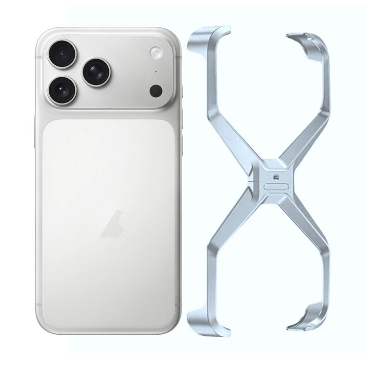 フレームレスX字型メタルスマホケース、iPhone 17 Pro Max用、iPhone 17 Pro用