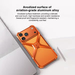 フレームレスX字型メタルスマホケース、iPhone 17 Pro Max用、iPhone 17 Pro用