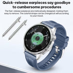 xDfind Silver Buckle Solid Color Silicone Watch Band, For Huawei Watch GT 6 / 5 46mm