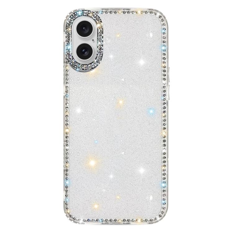 ラインストーン両面IMD PCハイブリッドTPUスマホケース、iPhone 17 Pro Max用、iPhone 17 Pro用、iPhone 17用、iPhone Air用、iPhone 16 Pro Max用、iPhone 16 Pro用、iPhone 16 Plus用、iPhone 16用