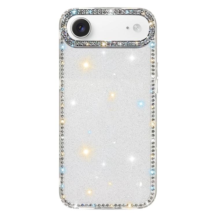 ラインストーン両面IMD PCハイブリッドTPUスマホケース、iPhone 17 Pro Max用、iPhone 17 Pro用、iPhone 17用、iPhone Air用、iPhone 16 Pro Max用、iPhone 16 Pro用、iPhone 16 Plus用、iPhone 16用