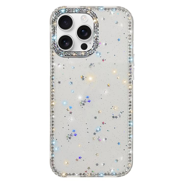 ラインストーン両面IMD PCハイブリッドTPUスマホケース、iPhone 17 Pro Max用、iPhone 17 Pro用、iPhone 17用、iPhone Air用、iPhone 16 Pro Max用、iPhone 16 Pro用、iPhone 16 Plus用、iPhone 16用