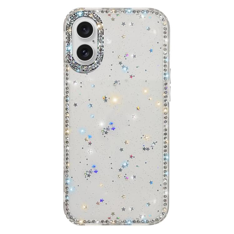 ラインストーン両面IMD PCハイブリッドTPUスマホケース、iPhone 17 Pro Max用、iPhone 17 Pro用、iPhone 17用、iPhone Air用、iPhone 16 Pro Max用、iPhone 16 Pro用、iPhone 16 Plus用、iPhone 16用