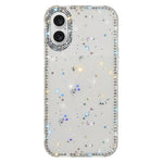 ラインストーン両面IMD PCハイブリッドTPUスマホケース、iPhone 17 Pro Max用、iPhone 17 Pro用、iPhone 17用、iPhone Air用、iPhone 16 Pro Max用、iPhone 16 Pro用、iPhone 16 Plus用、iPhone 16用